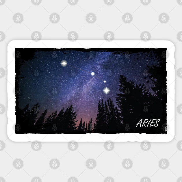 Zodiac Majesty Aries Constellation Sticker by ZodiacMajesty
